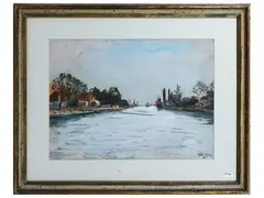 Vicchio by Rutilio Muti, oil on cardboard, offered Oct 2023