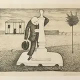 Giuseppe Viviani, The Water Drinker 1954, lithograph