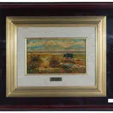 Mario Puccini, Country landscape, oil on cardboard