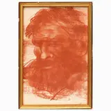 Pietro Annigoni, Male portrait, sanguine on paper