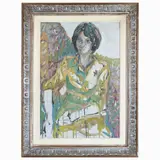 Silvio Loffredo, Female portrait 1968, oil on hardboard