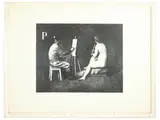 Antonio Bueno, The fireman and the model, lithograph