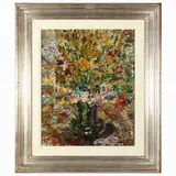 Vase of Flowers 1967 by Guido Borgianni, oil on canvas board, offered Oct 2023