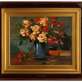 Flowers by Renato Natali, oil on panel, offered Oct 2023