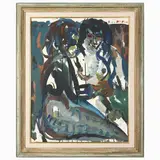 Silvio Loffredo, Two female nudes 1969, oil on canvas