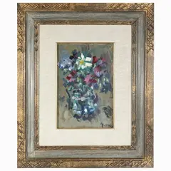 Flowerpot by Enzo Pregno, oil on canvas, offered Oct 2023