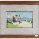 Carlo Domenici, Country scenes, two oil paintings on panel