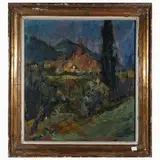 Salvatore Pizzarello, Landscape, oil on canvas