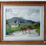 Gino Paolo Gori, Road to Terzolle, oil on canvas