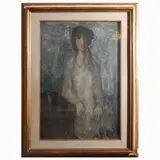 Marcello Boccacci, Simonetta 1968, mixed media on cardboard