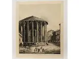 Luigi Rossini, View of the Temple of Vesta 1820