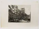 Luigi Rossini, Veduta del secondo Ordine dei Bagni di Paolo Emilio..., 1790, ... da altri chiamata la Calcidica del Foro Trajano late edition etching