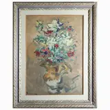 Enzo Pregno, Flowers, oil on canvas