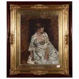 Girolamo Pieri Nerli attribuito, Portrait of a lady, oil on canvas