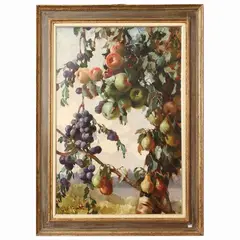 Triumph of fruit by Giuseppe Palanti, oil on canvas, offered Jun 2023