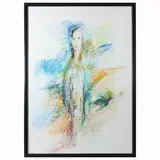 Ernesto Treccani, Figure 2002, pastel on cardboard