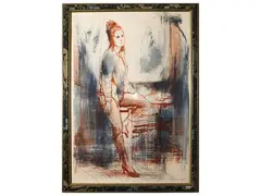 Figure by Romano Stefanelli, lithograph, offered Jun 2023