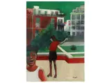 Mario Nuti, Figures 1970s, oil on canvas