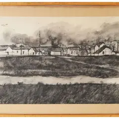 Landscape and study of figures by Giuliano Ruffini, two drawings, offered Jun 2023