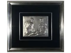 Nudes by Francesco Messina, multiple in bas-relief on silver plate, offered Jun 2023