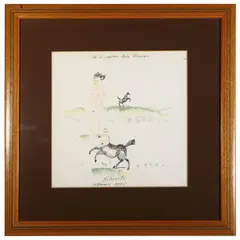 Composition with characters by Antonio Possenti, mixed media on paper, offered Jun 2023
