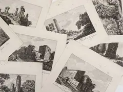 Balthasar Anton Dunker, Series of eight engravings by Girgenti and Segeste, paper engraving