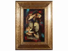 Composition 1966 by Alfio Rapisardi, oil on canvas, offered May 2023