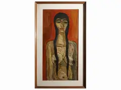 Female nude by Alfio Rapisardi, oil on cardboard, offered May 2023