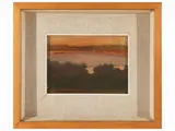 Marcello Boccacci, Ombrone 1938, oil on cardboard