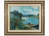 Silvio Polloni, Boatman on the Arno, 1967