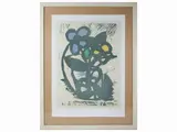 Primo Conti, Abstract 1974, wood lithograph