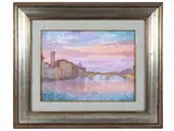 Giovanni Ospitali, View of Ponte a Santa Trinita - Glimpse of Florence