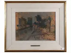 Lot of two paintings by Francesco Pagliazzi, 24x34, offered May 2023