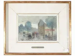 Glimpse of the city - Glimpse of the countryside - Still life by Francesco Pagliazzi, three oil paintings on panel, offered May 2023