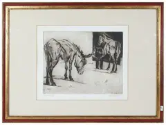 Mascalcia by Arturo Checchi, etching, offered May 2023