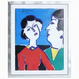 Sante Monachesi, L'incontro, oil on canvas
