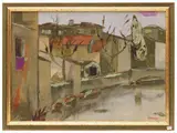 Renzo Grazzini, Landscape, oil on panel