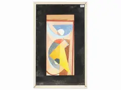 Composition by Anna Romano, watercolor on paper, offered May 2023