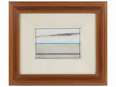 Spiaggia 1976 by Renzo Biason, mixed media on hardboard, offered May 2023