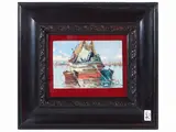 Renzo Martini, Marina - Terrace Magnagni, two oil paintings on hardboard