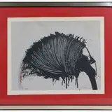 Emilio Scanavino, Composition, lithograph on canvas