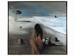 La spiaggia della venere nera 1969 by Sergio Vacchi, oil on canvas, offered May 2023