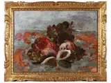 Still life with fish by Antonio Possenti, oil on canvas, offered May 2023
