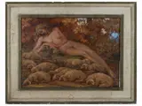 Giannino Castiglioni, Allegorical scene, oil on panel
