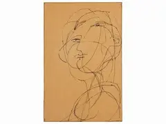 Figure by Mirko Basaldella, ink on paper, offered May 2023