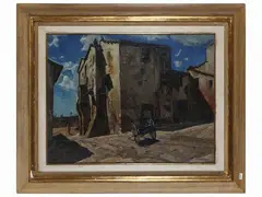 Paride Castellan, Glimpse of home, oil on panel