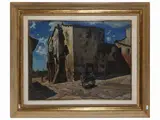 Paride Castellan, Glimpse of home, oil on panel