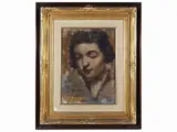 Ugo Capocchini, Female portrait, 1920s/1930s, oil sketch on cardboard