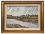 Bartolomeo Bezzi, River landscape, oil on canvas