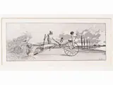 Max Klinger, Bear and Nymph - On the sea - Fighting centaurs - Cupid, death and the afterlife, four engravings